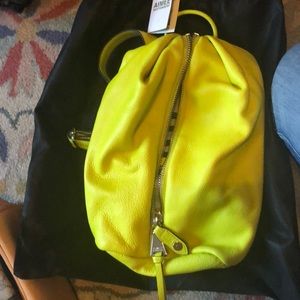 Aimee Kestenberg Neon Yellow Leather Backpack